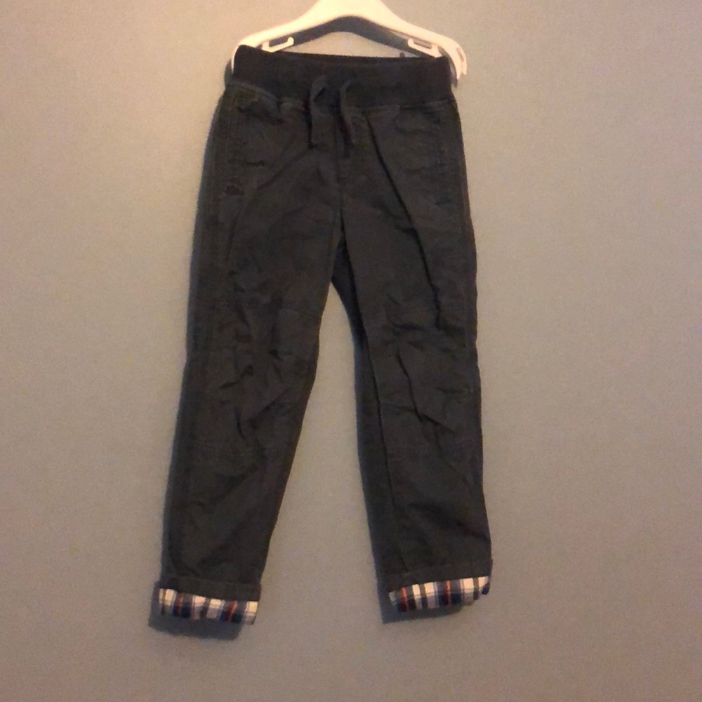 Gymboree Twill Pants with Flannel Cuff Detail
